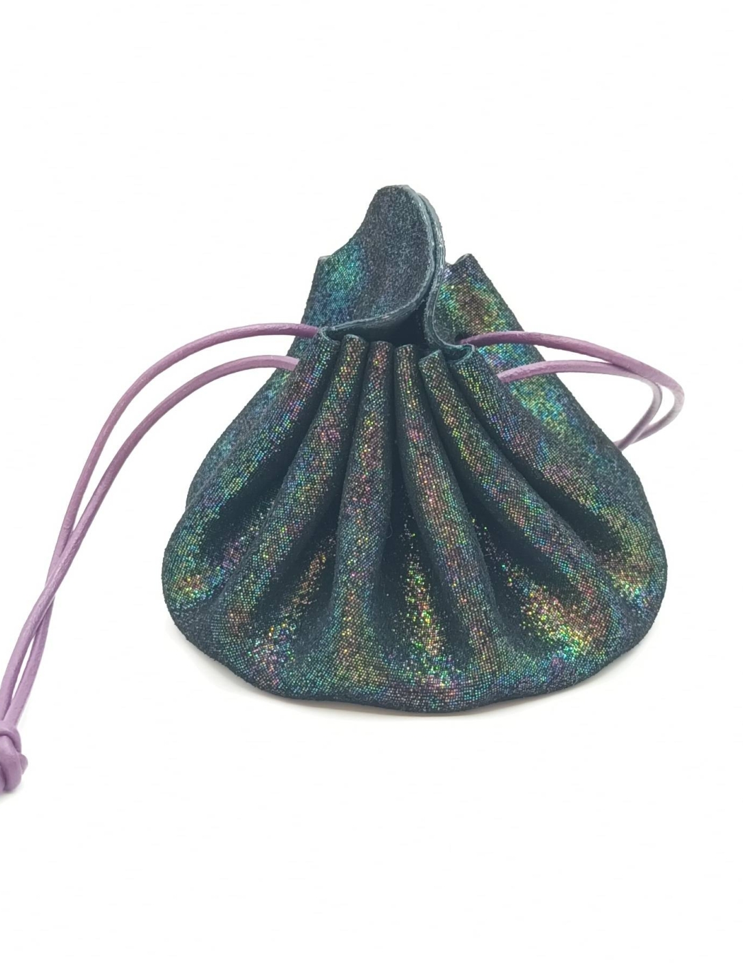 Grande bourse Violet et vert émeraude Métallisé