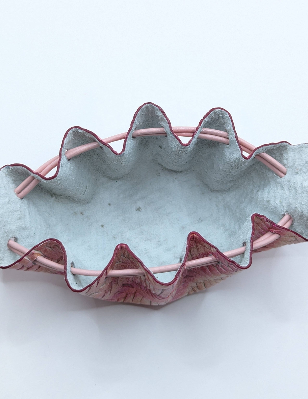 Petite bourse Rose nuancé Effet tressé