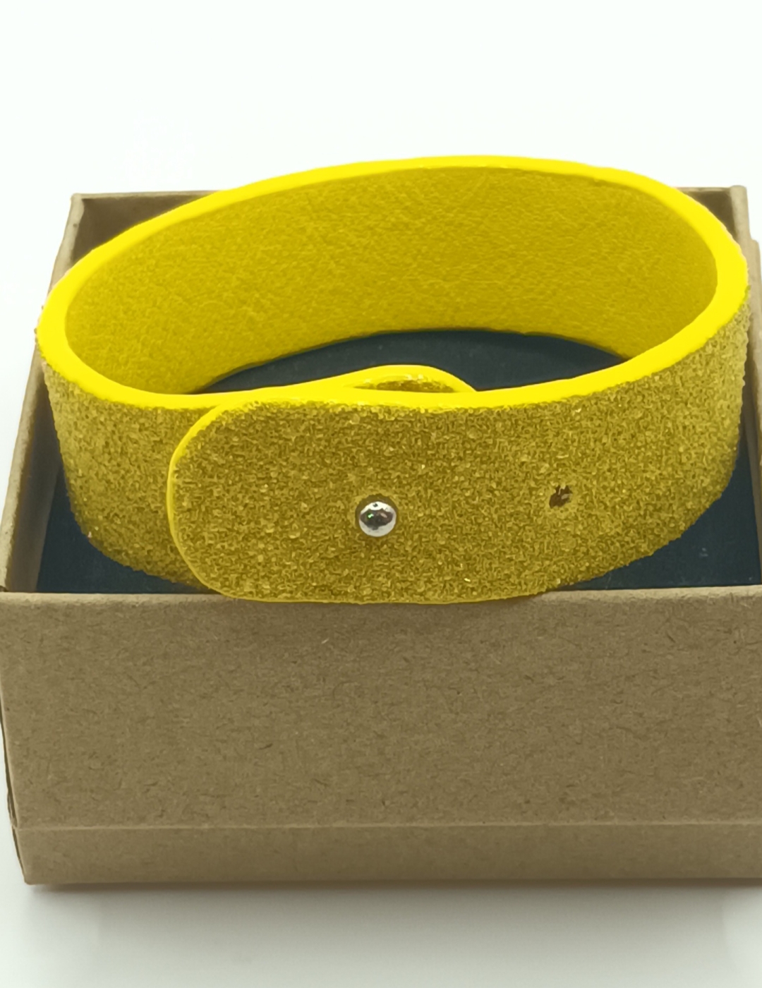 Bracelet perlé jaune