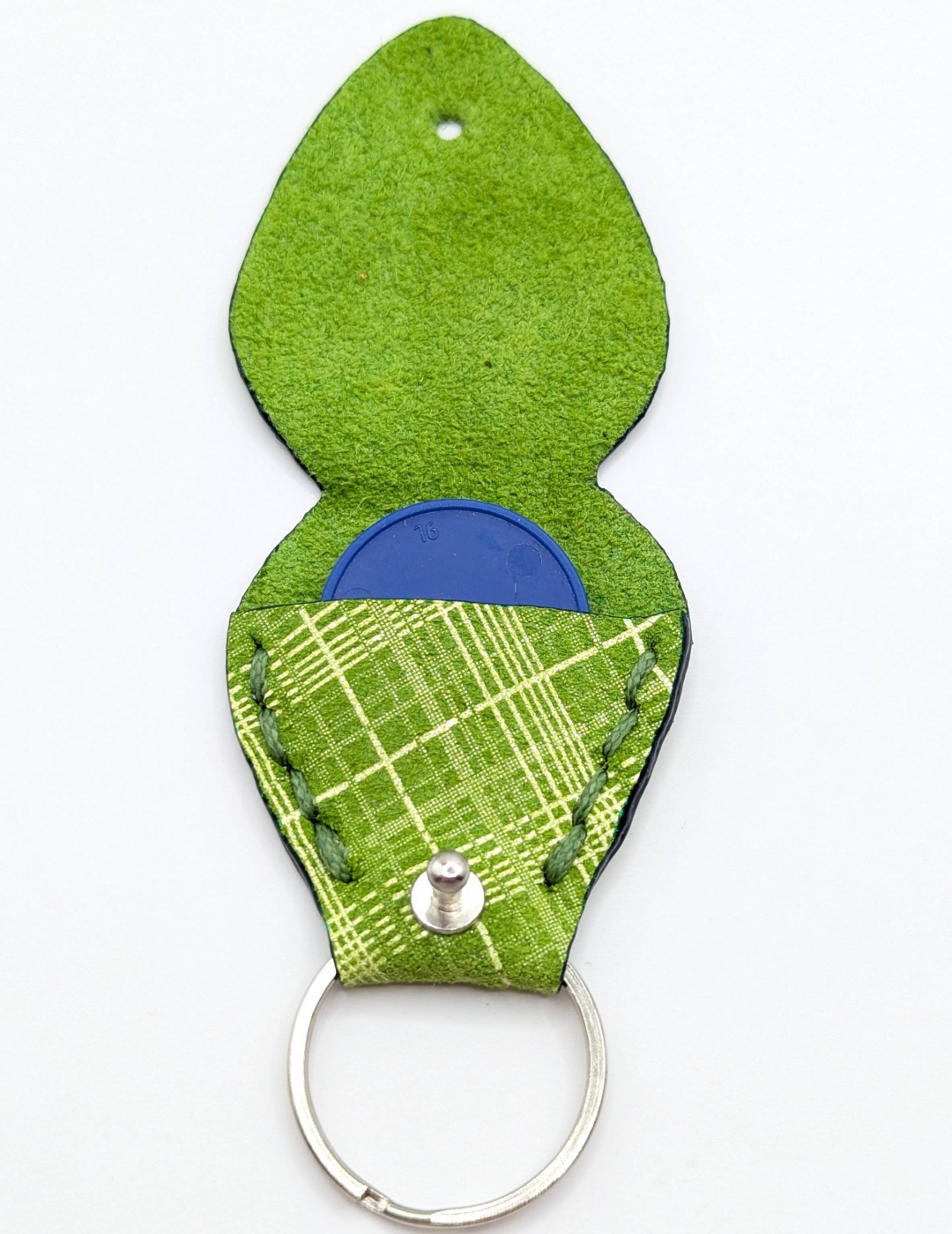 Étui à médiator Vert vichy