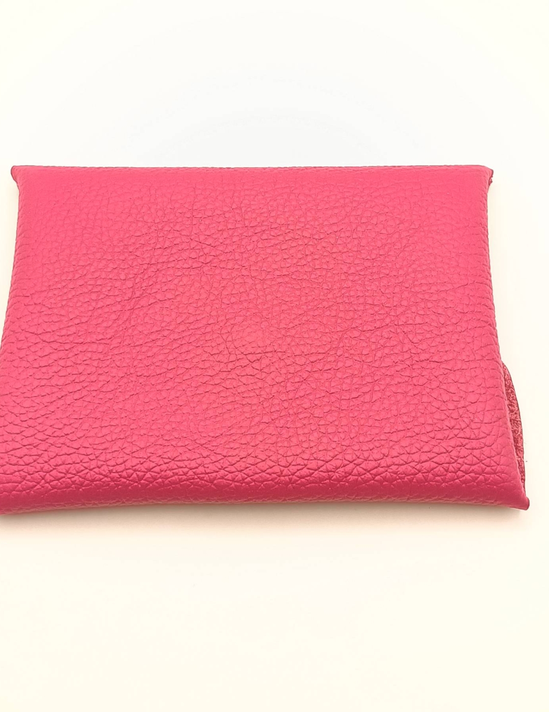 Porte-cartes framboise grainé