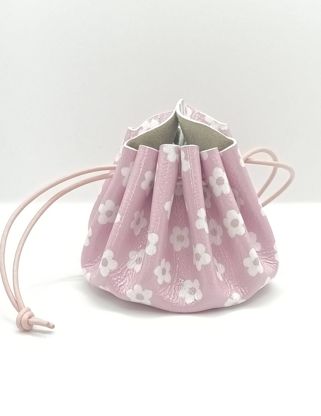 Grande bourse Rose pâle Motif petites fleurs