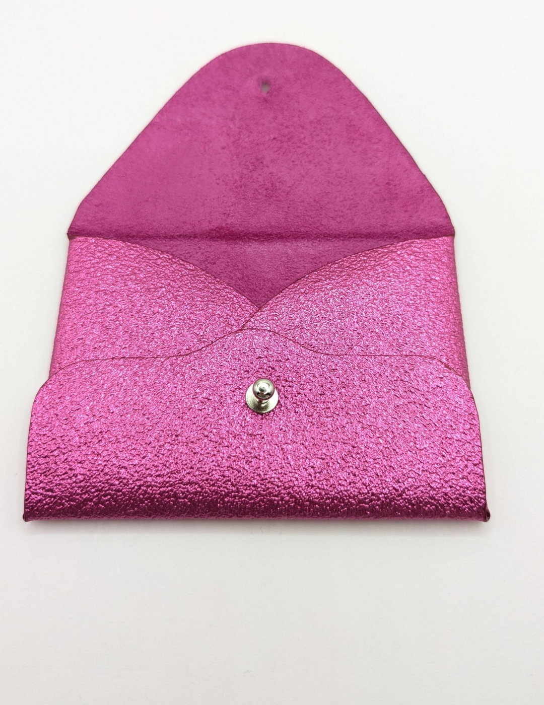 Porte-cartes Rose pailleté