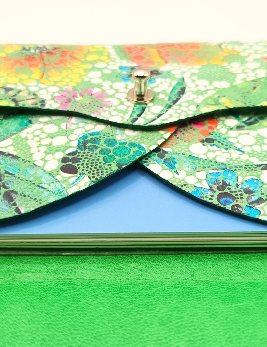 Porte-cartes Vert fleuri