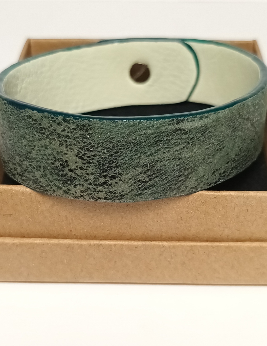 Bracelet vert forêt brillant