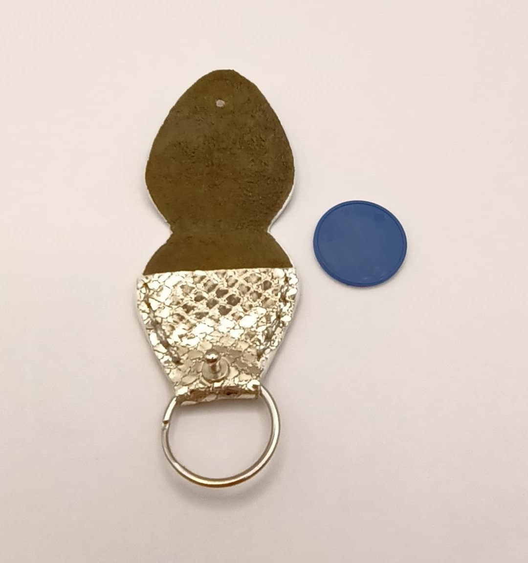 Étui à médiator Argenté doré imitation serpent