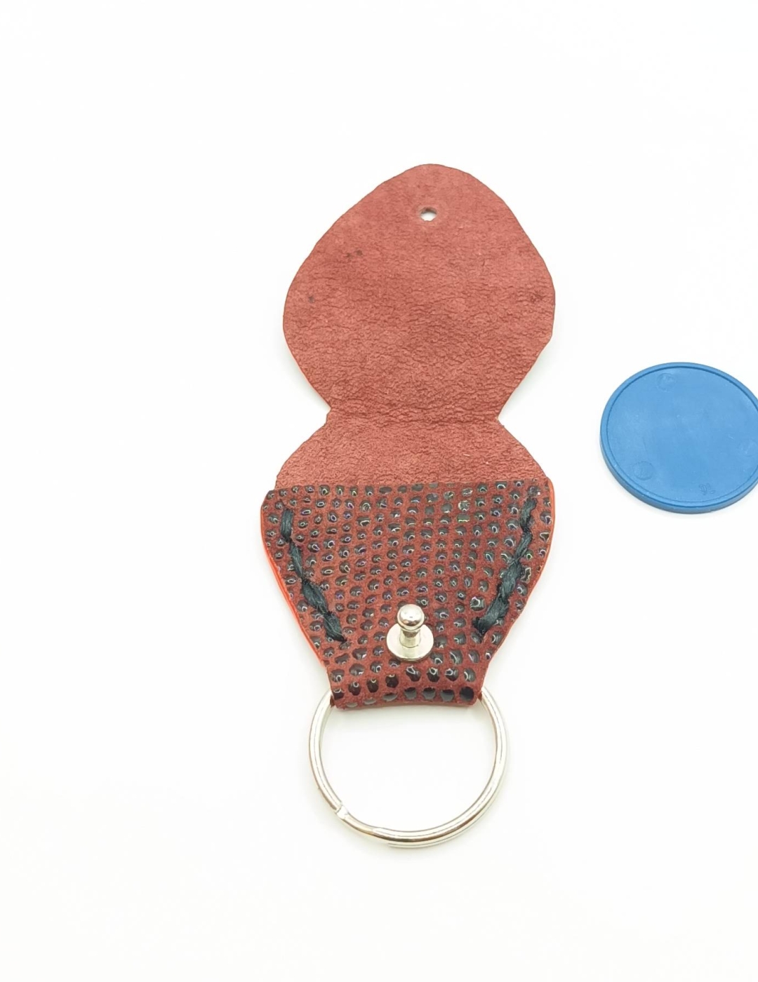 Étui à médiator Rouge foncé à points noir