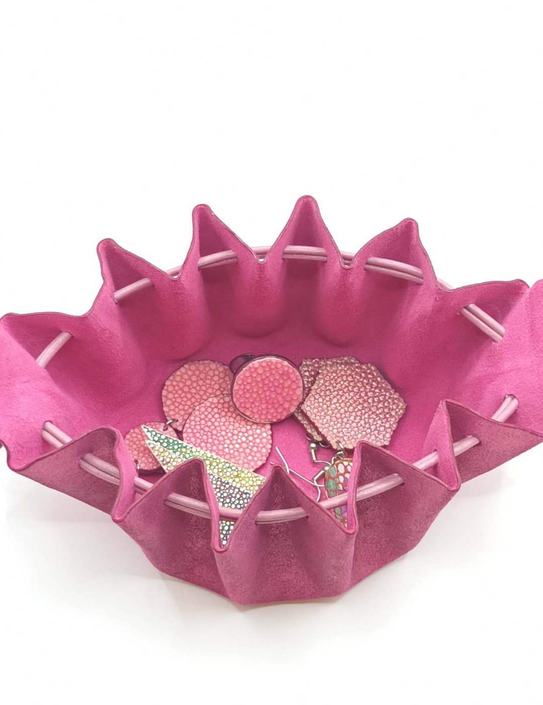 Grande bourse Rose métallisé