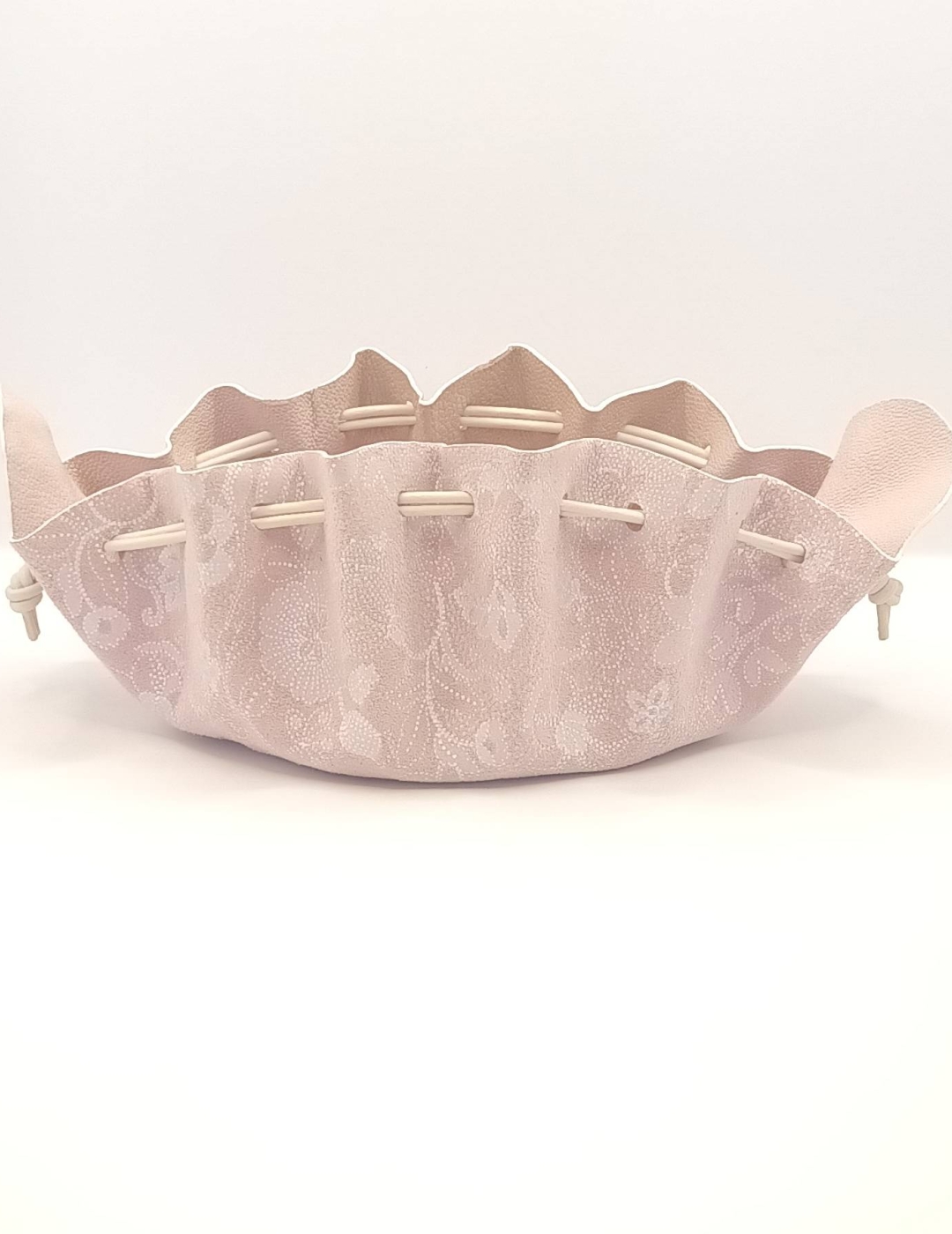 Grande bourse Rose clair Effet dentelle