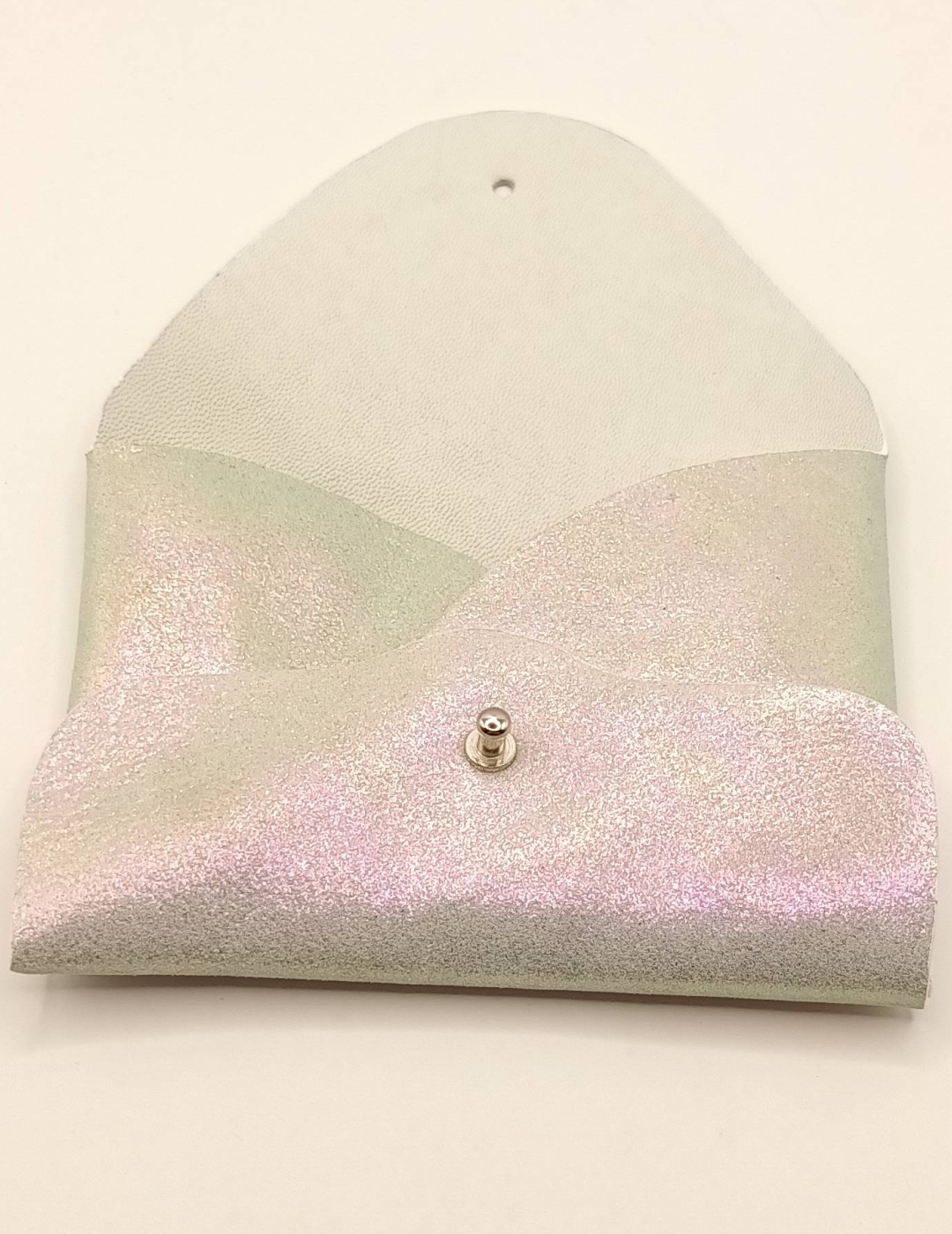 Porte-cartes Irisé vert d’eau