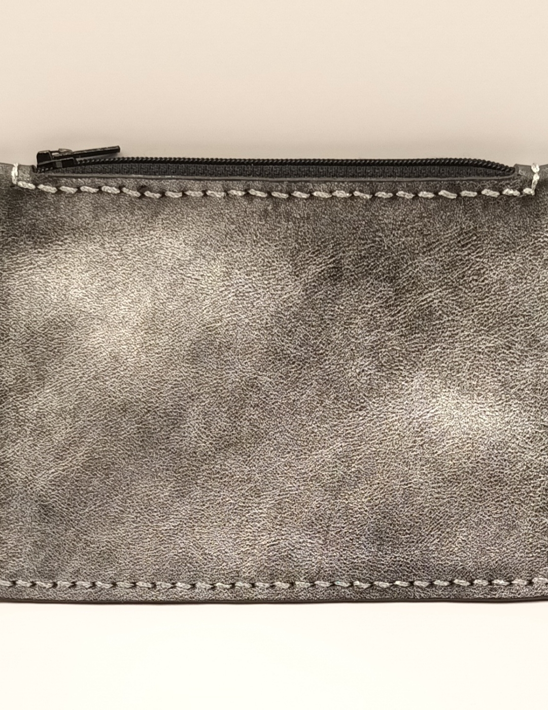 Porte-monnaie argent foncé et noir