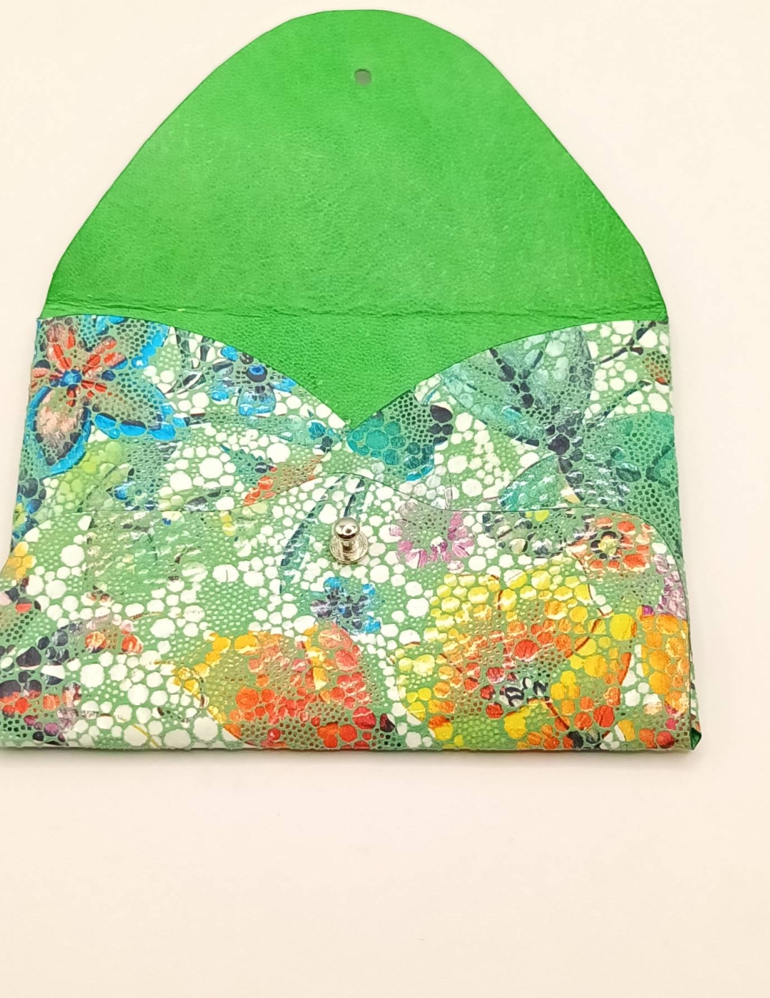 Porte-cartes Vert fleuri