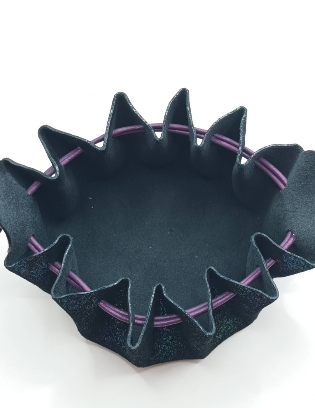 Grande bourse Violet et vert émeraude Métallisé