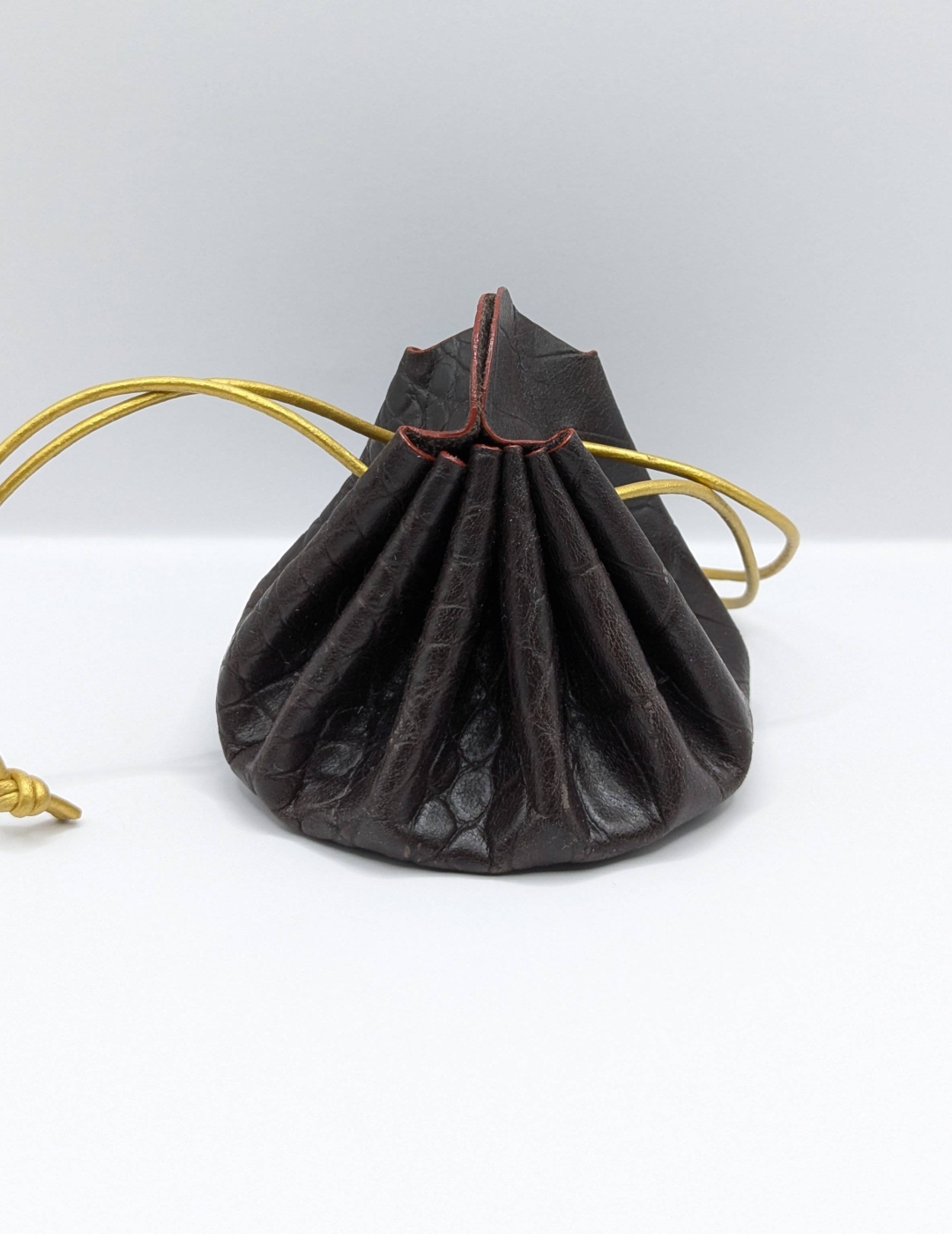 Grande bourse Marron foncé Imitation crocodile