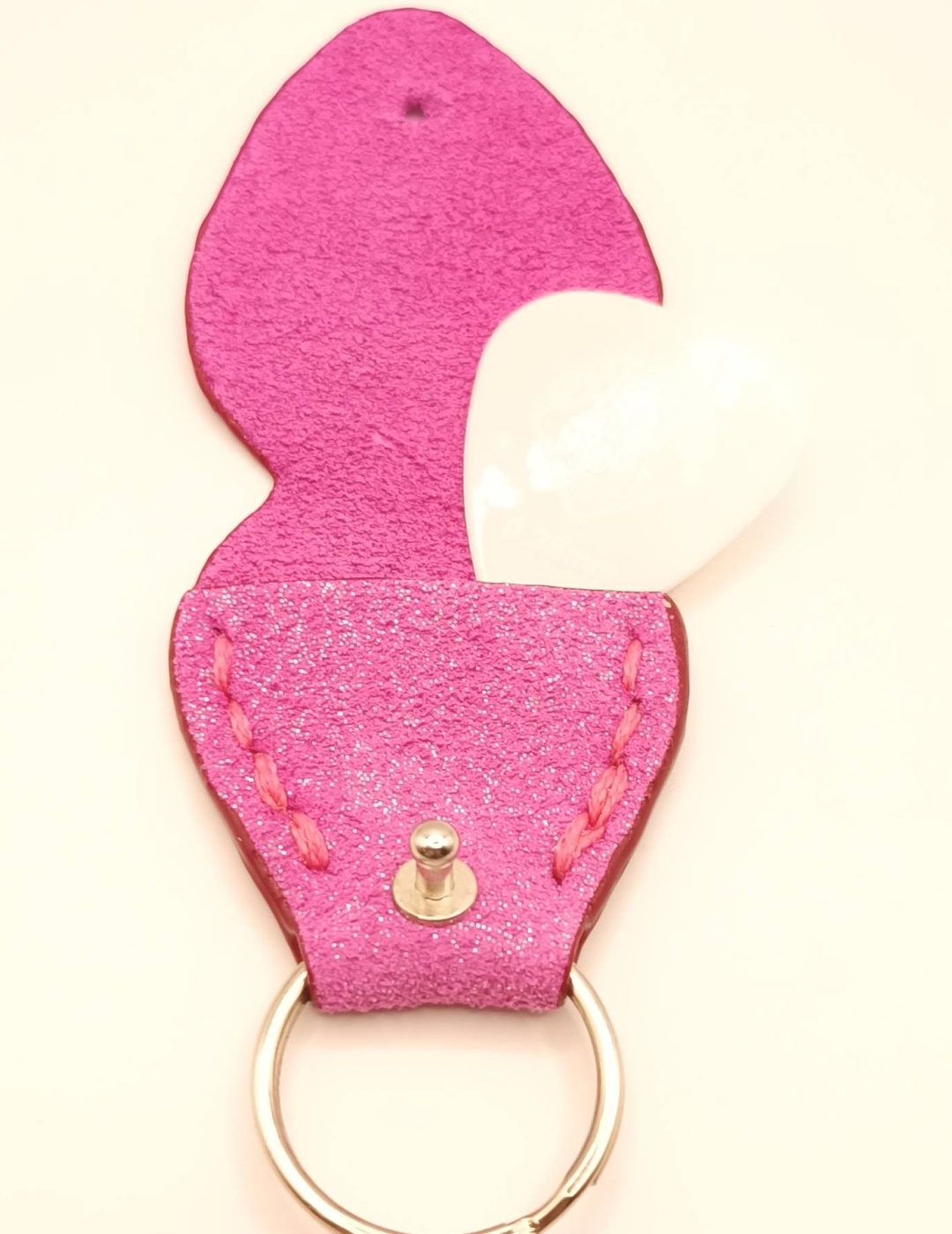 Étui à médiator Rose pailleté