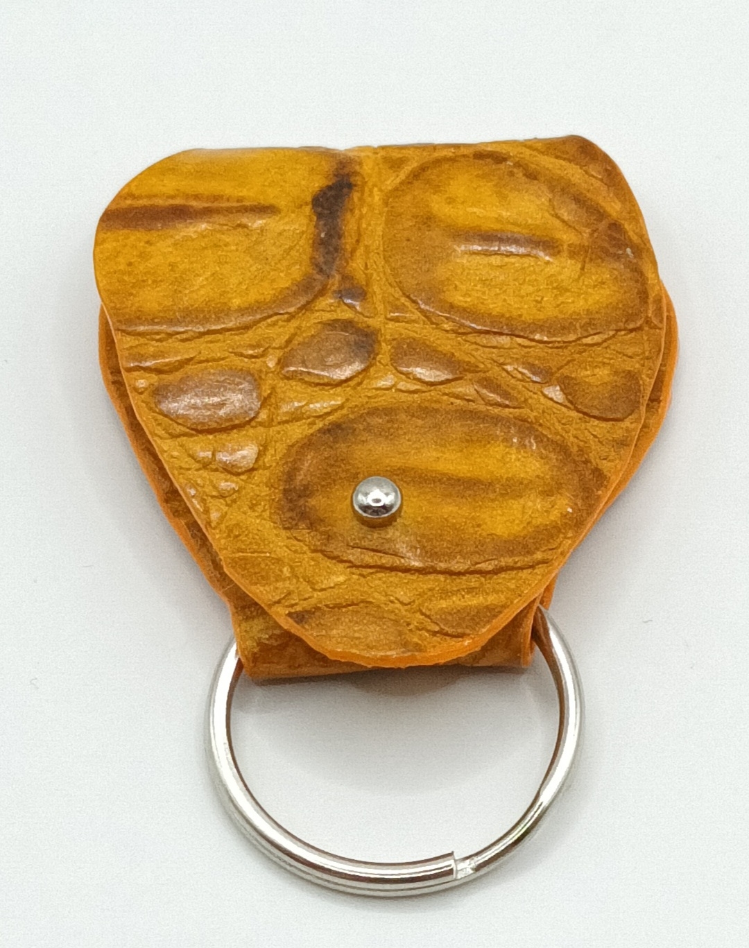 Étui à médiator Orange imitation crocodile