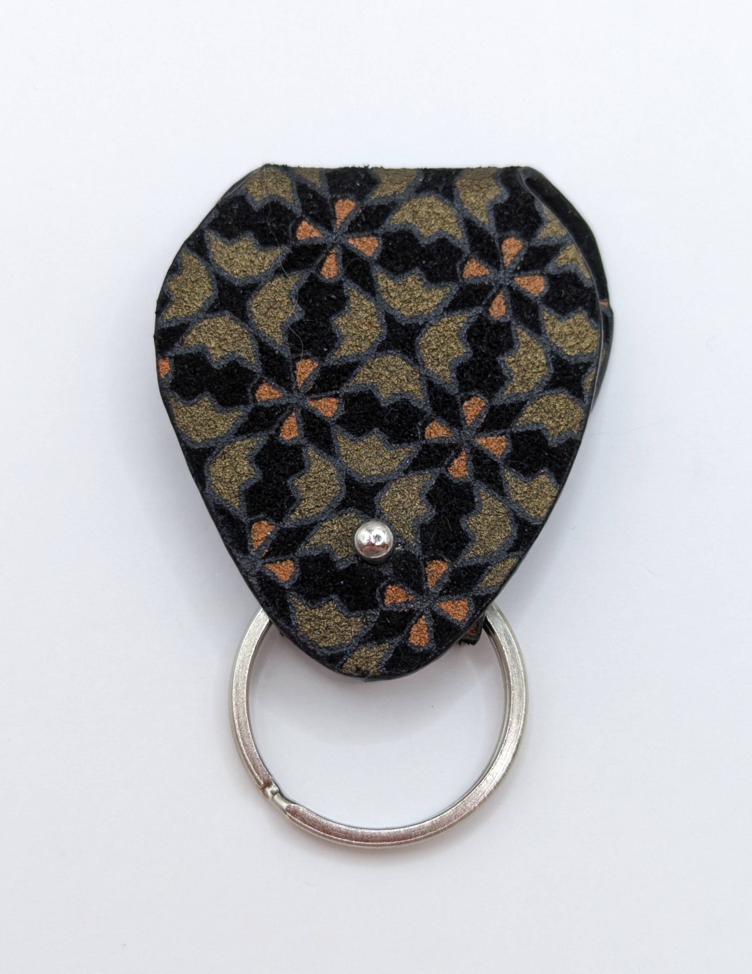 Étui à médiator Noir fleurs vintage