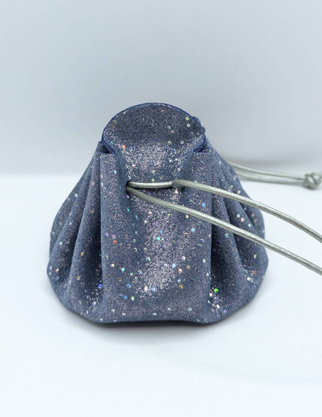 Grande bourse Bleu gris Pailleté