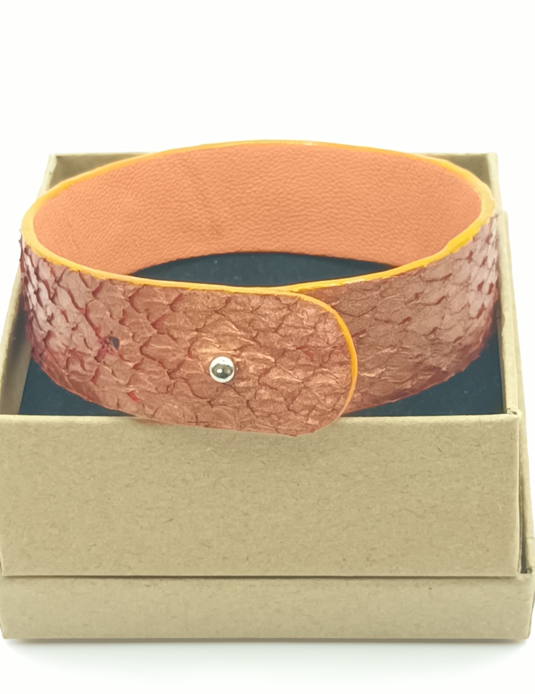 Bracelet orange irisé en saumon