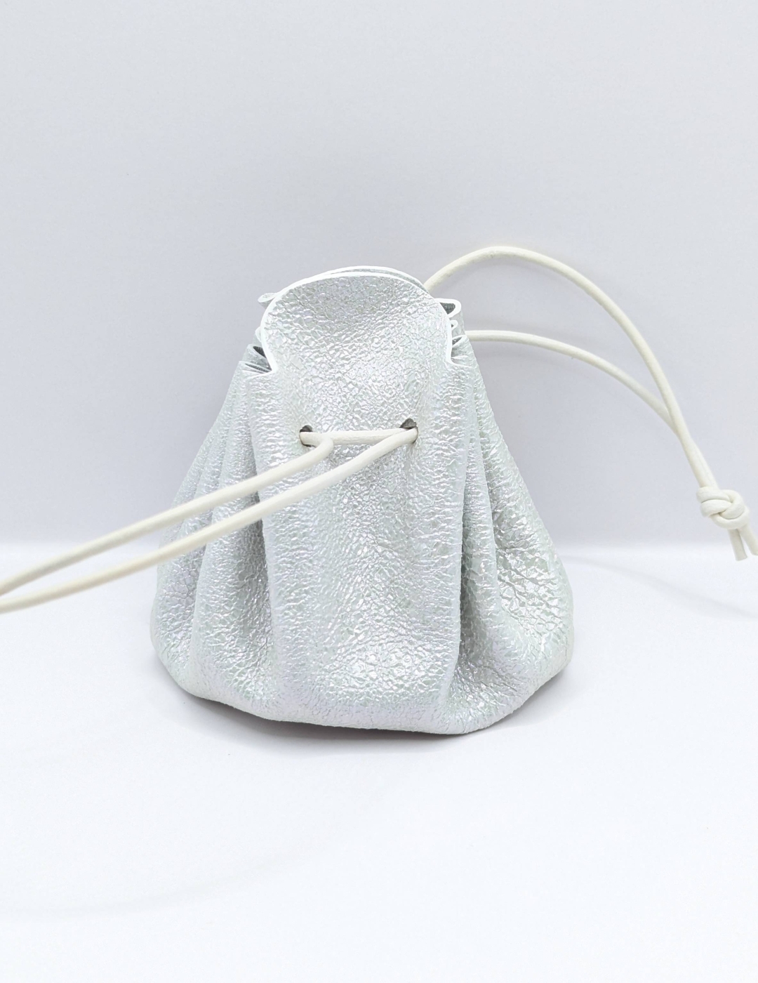 Grande bourse Vert d’eau Effet craquelé