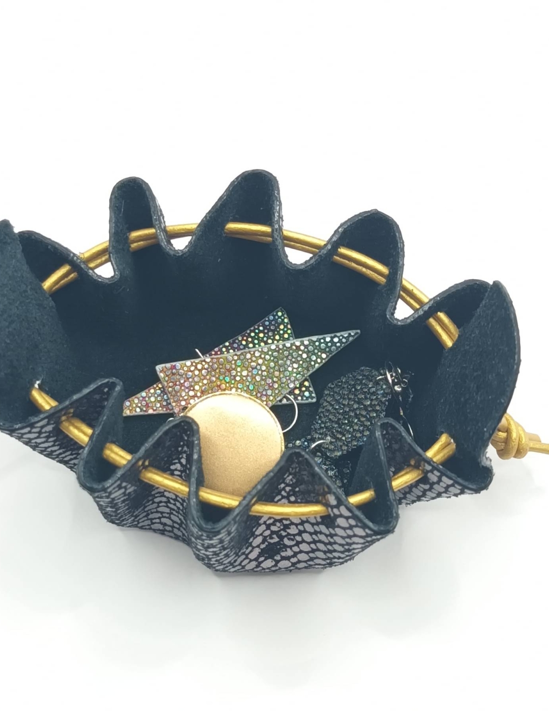 Petite bourse Noir A grosses paillettes