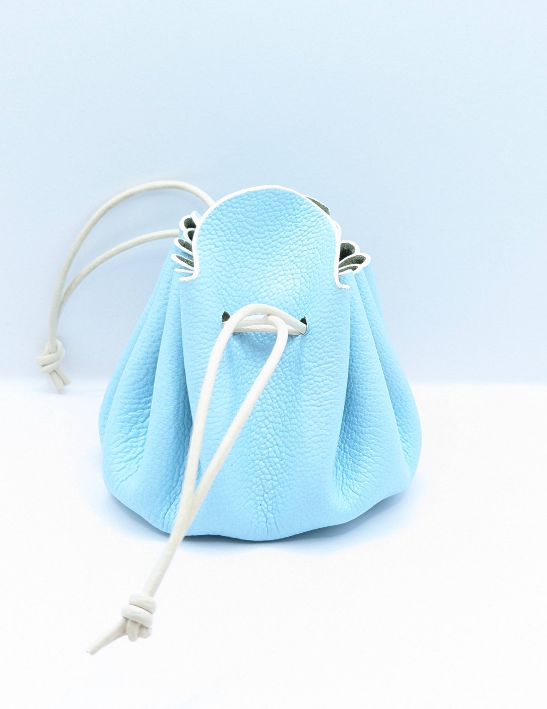 Grande bourse Bleu clair Grainé