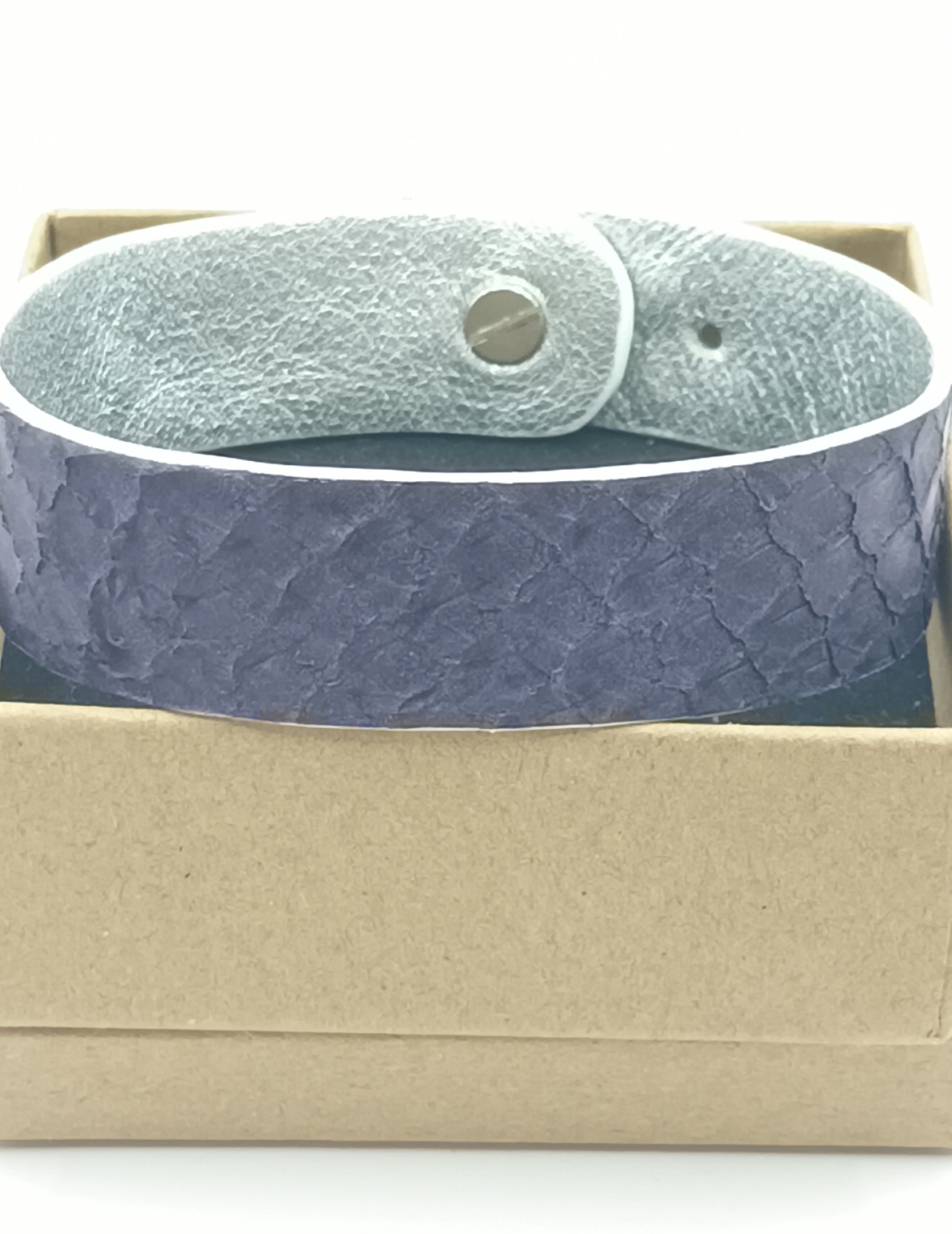 Bracelet violet et argent en saumon