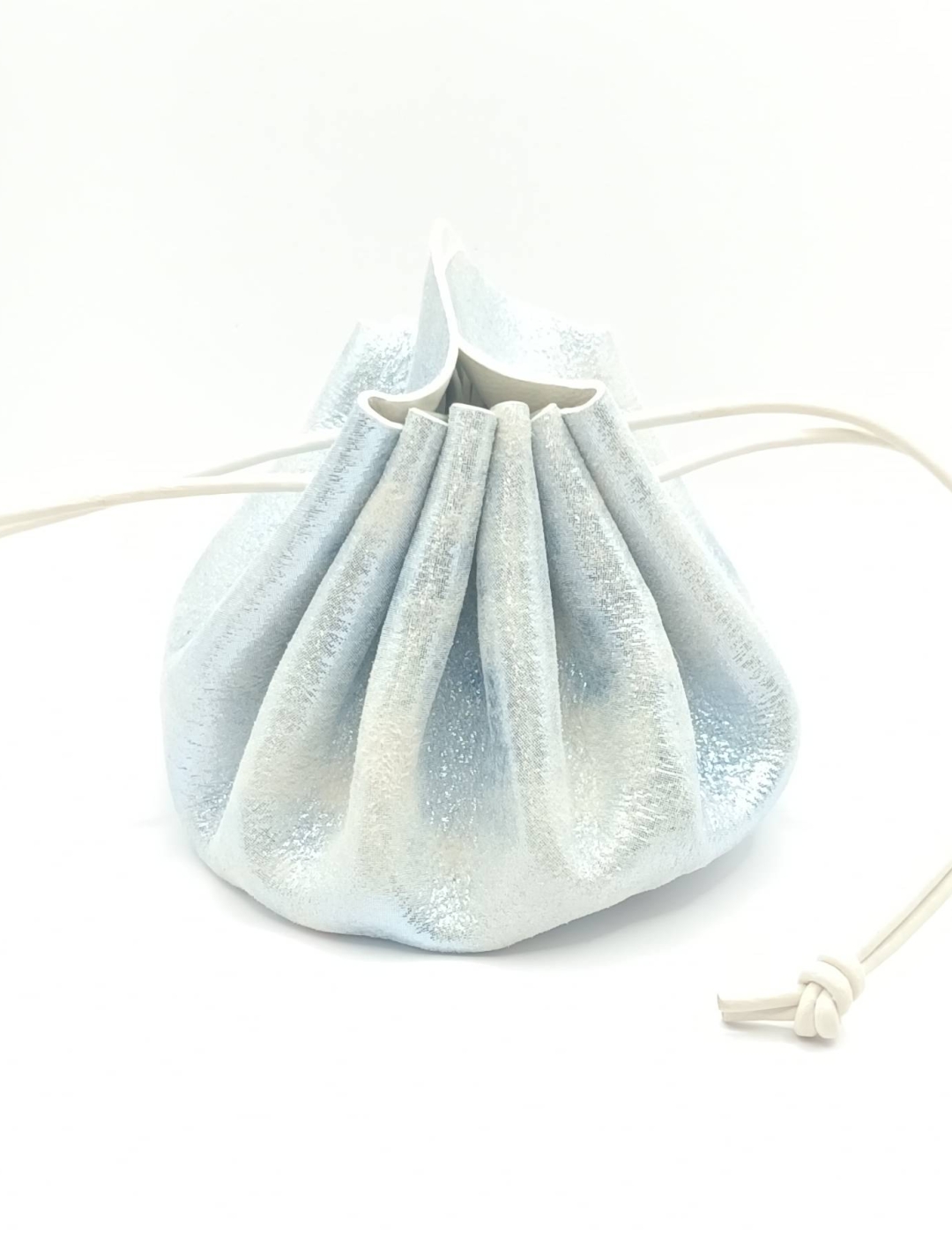 Grande bourse Bleuté argenté métallisé