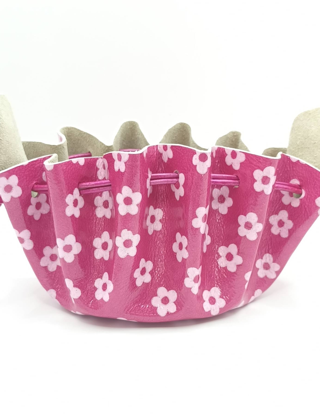 Grande bourse Rose foncé Motif petites fleurs