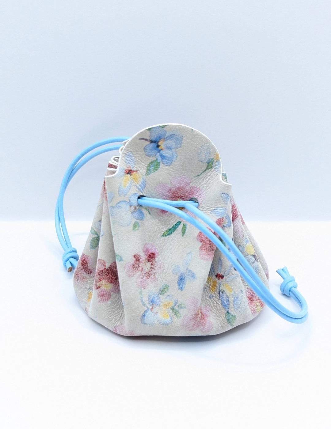 Grande bourse Crème fleuri Touché velours