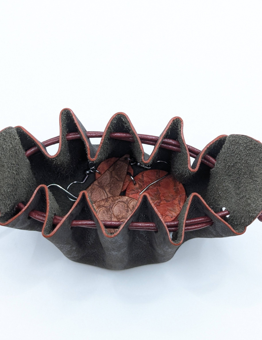 Petite bourse Marron foncé Motif léopard