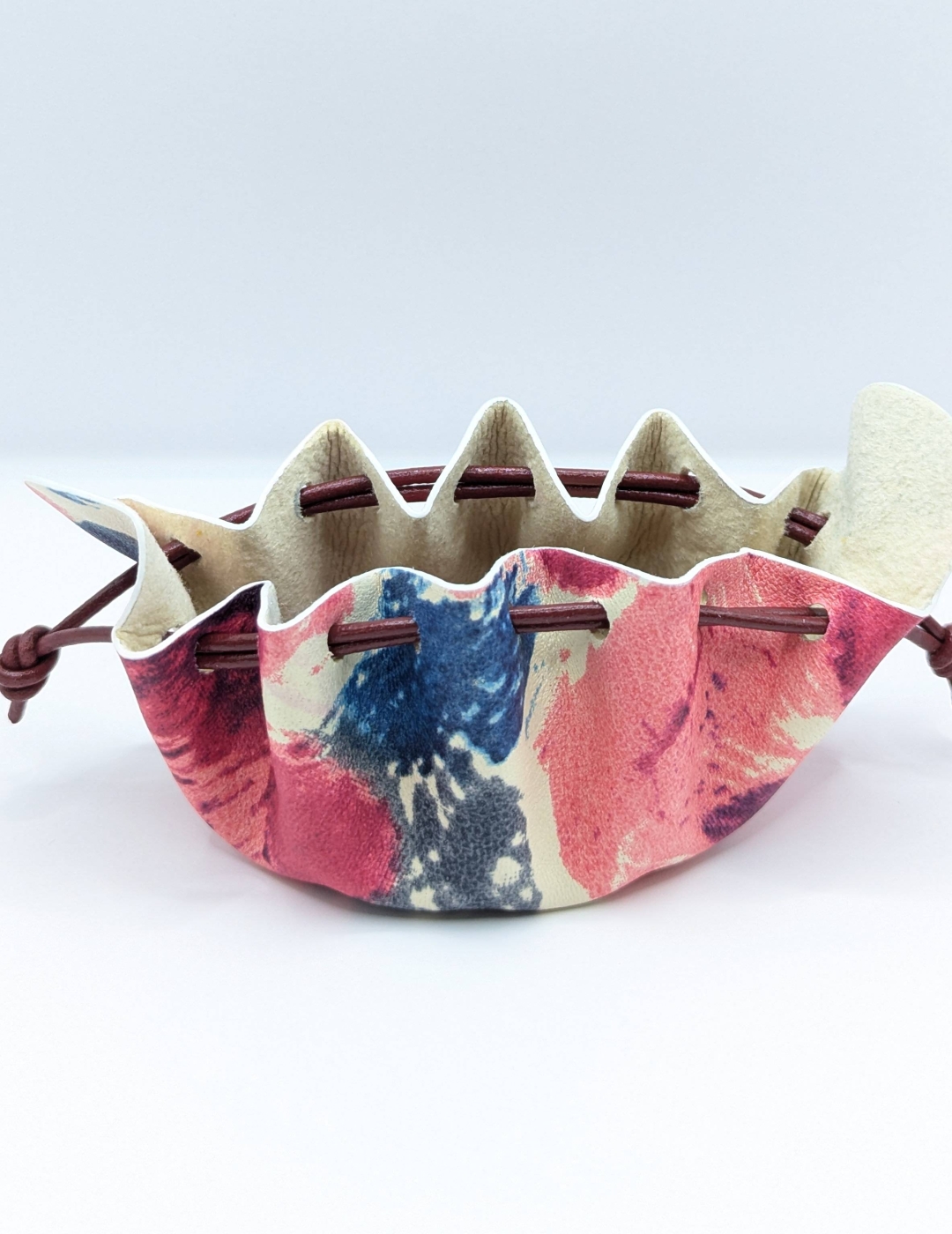 Petite bourse Crème A grosses fleurs