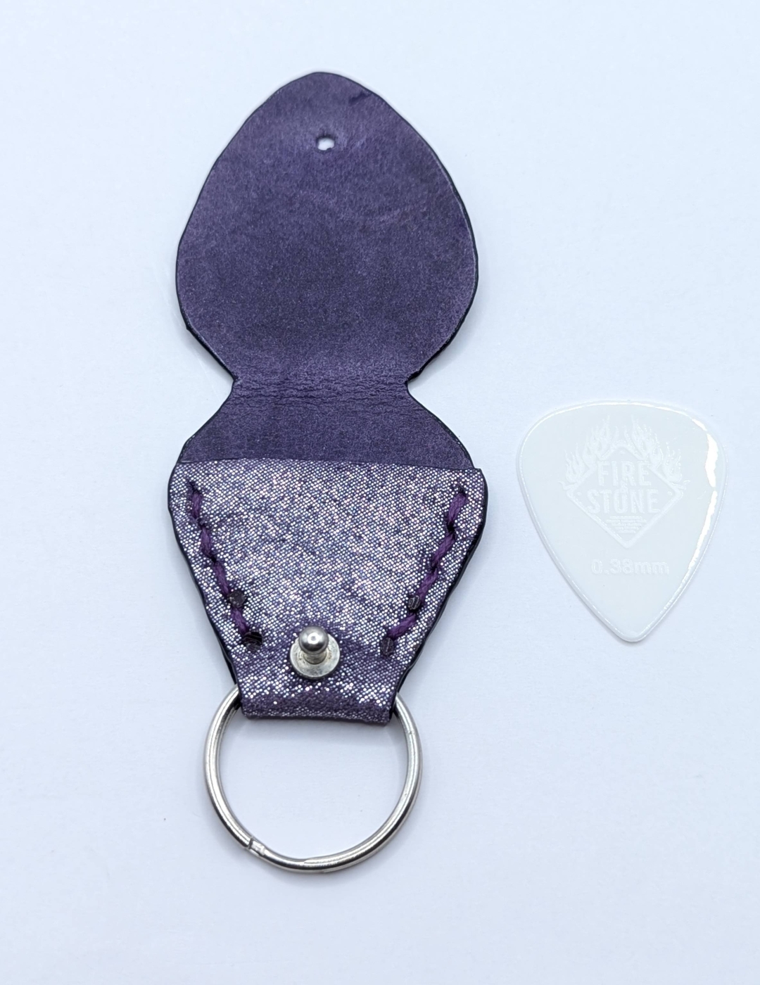 Étui à médiator Violet pailleté