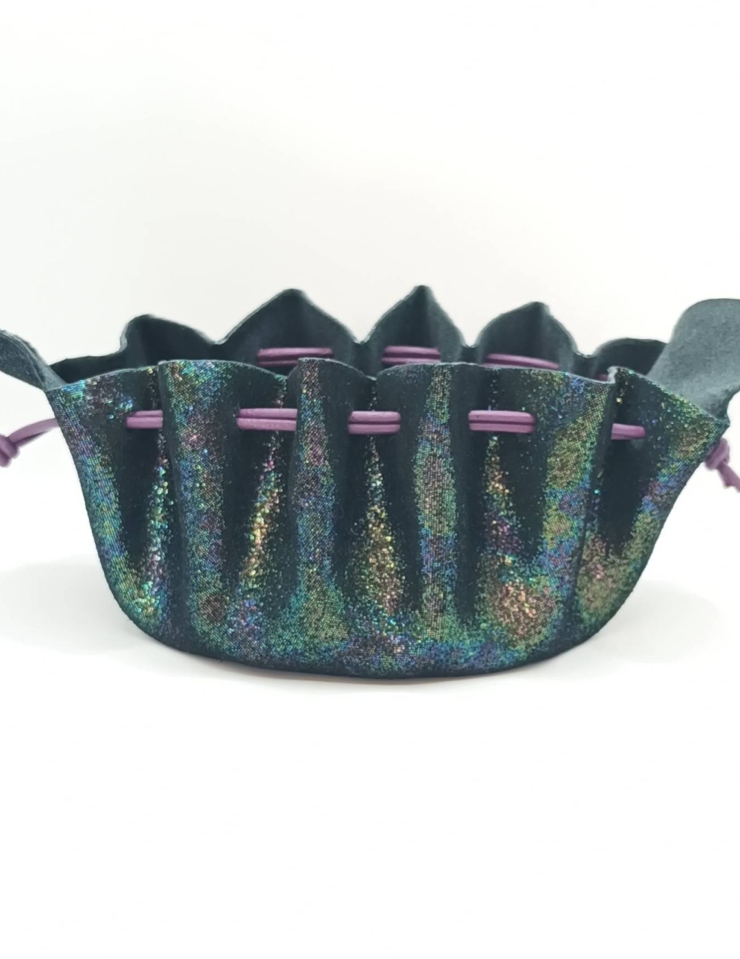 Grande bourse Violet et vert émeraude Métallisé