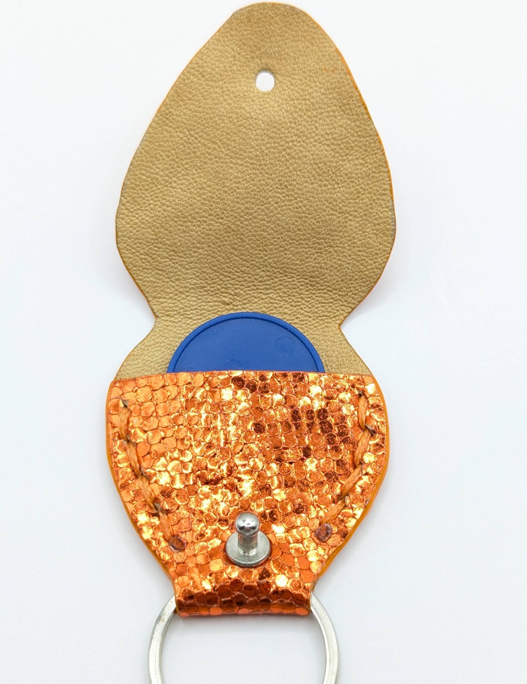 Étui à médiator Orange pailleté