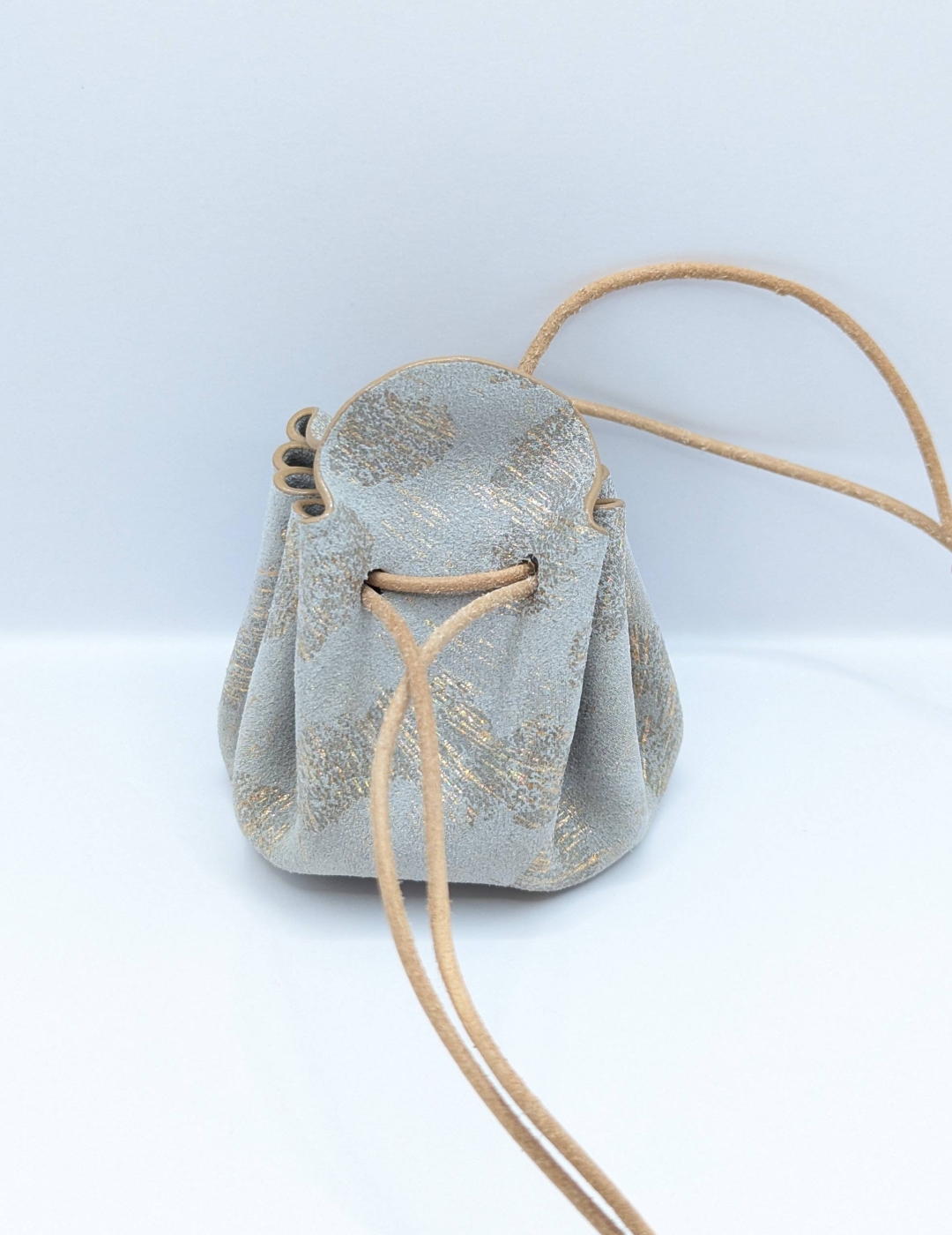 Petite bourse Beige Motif léopard doré