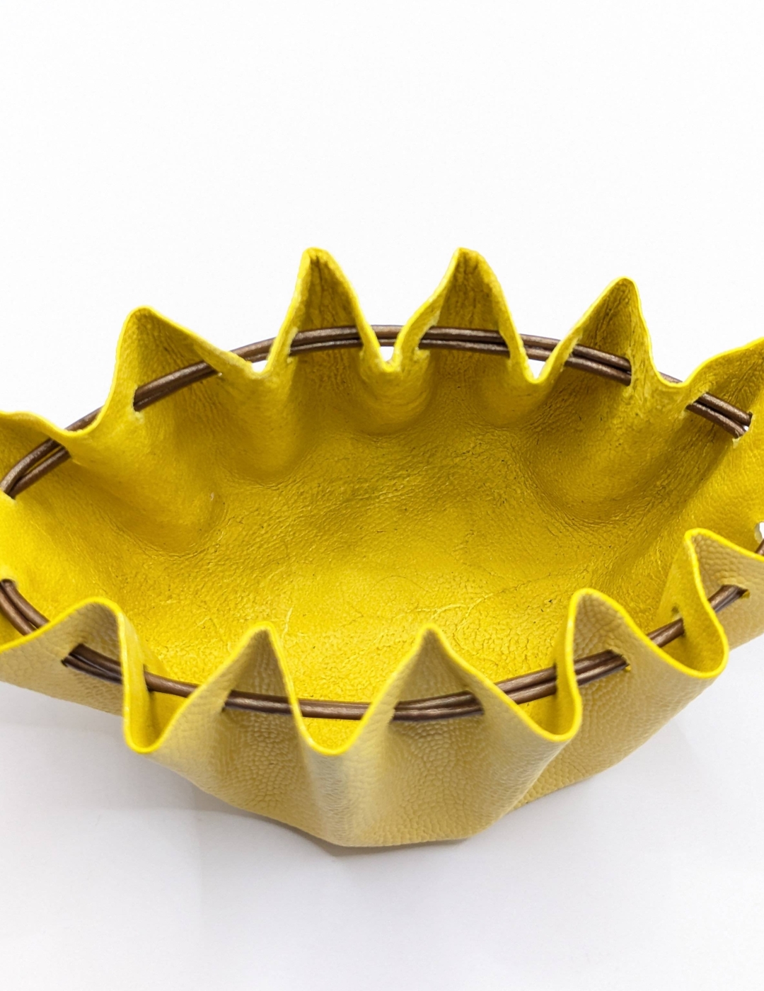 Grande bourse Jaune Grainé