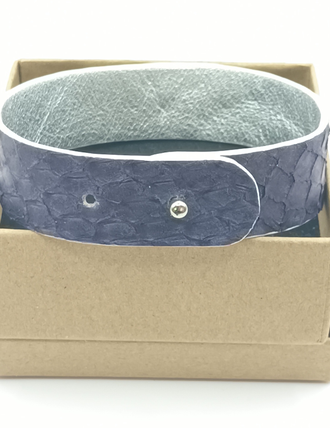 Bracelet violet et argent en saumon