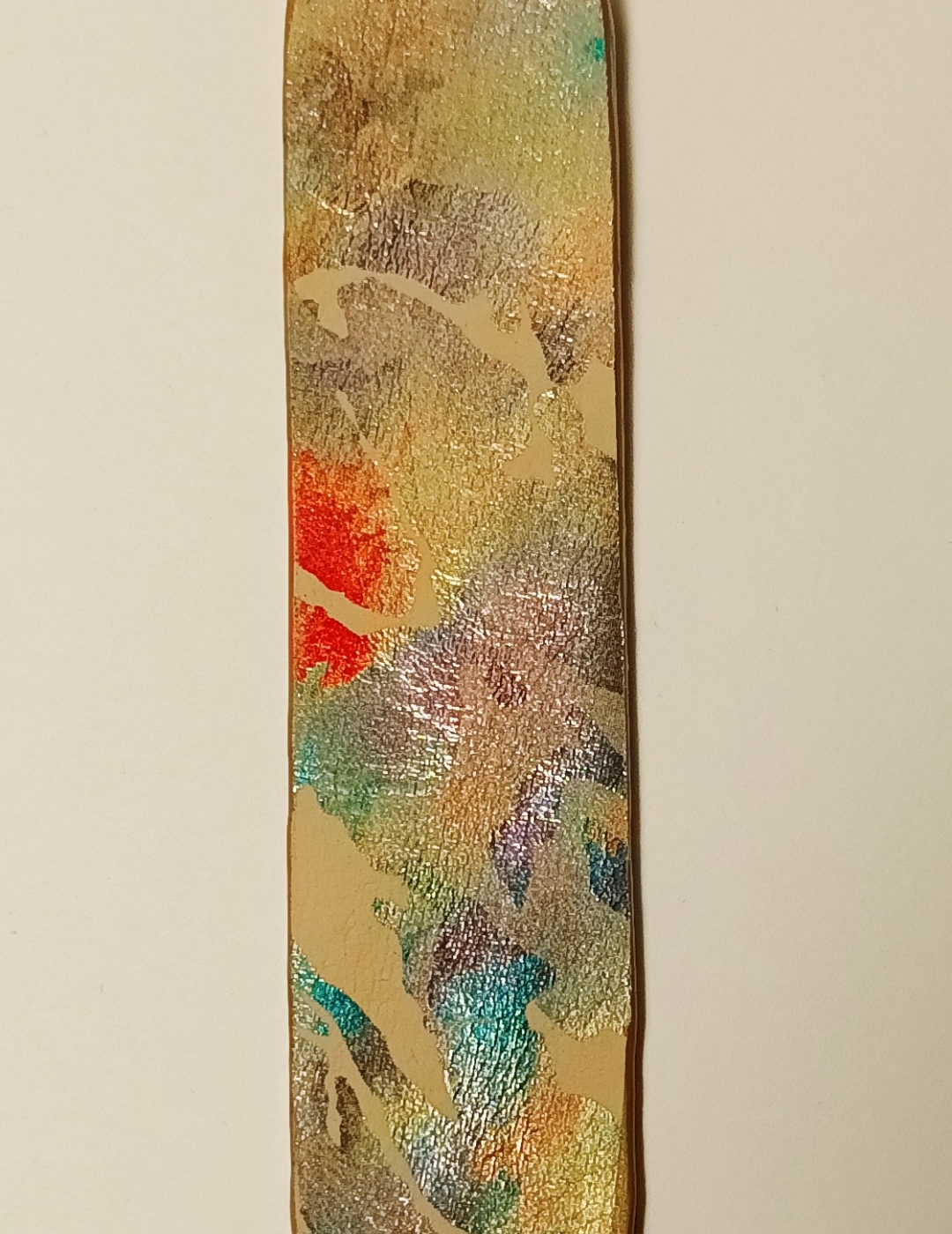 Marque-page camouflage irisé multicolore et beige