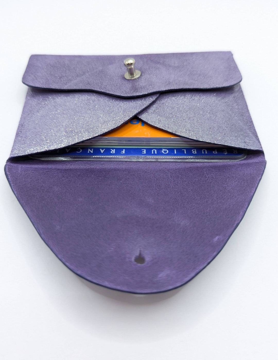 Porte-cartes Violet pailleté