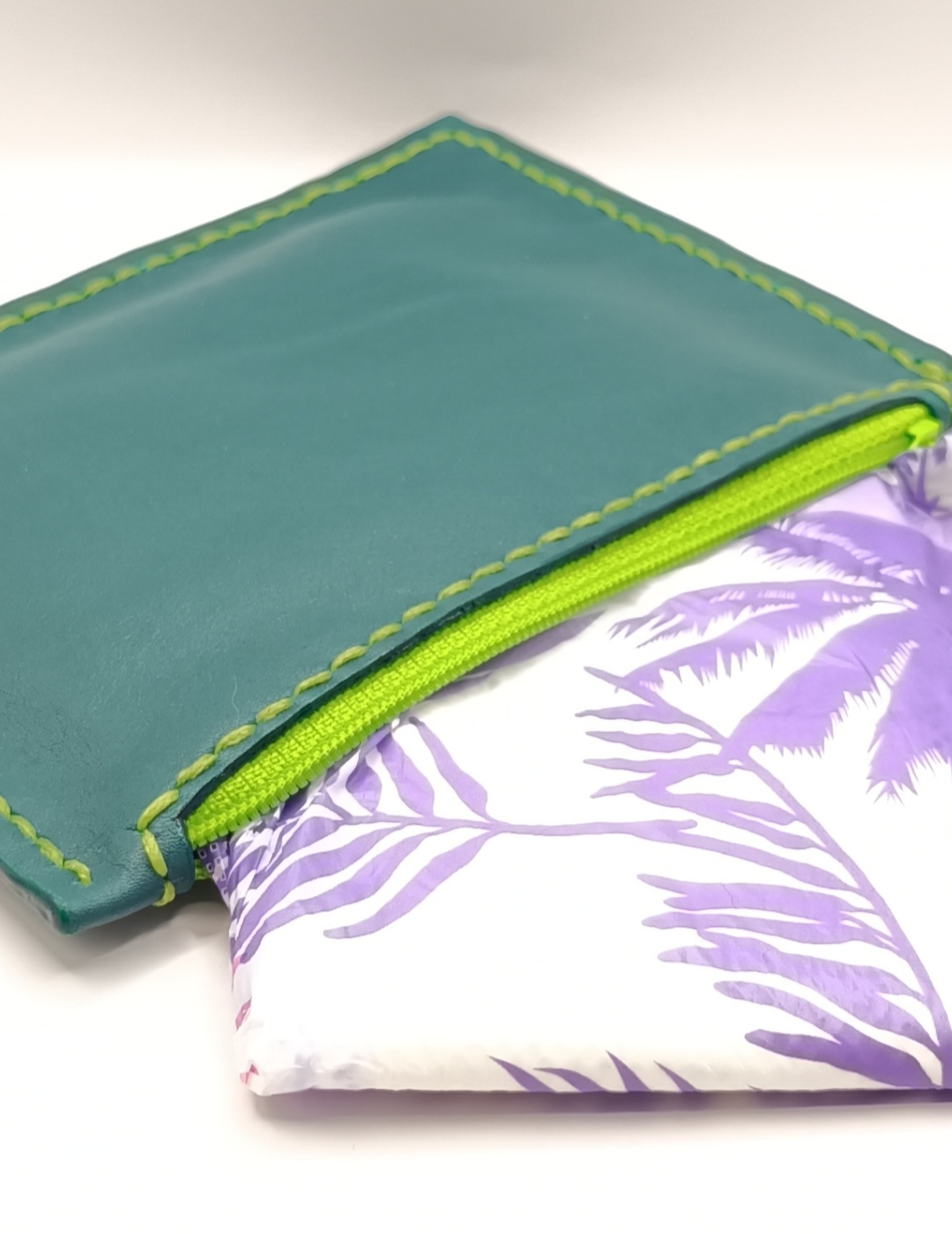 Porte-monnaie bleu canard et bleu