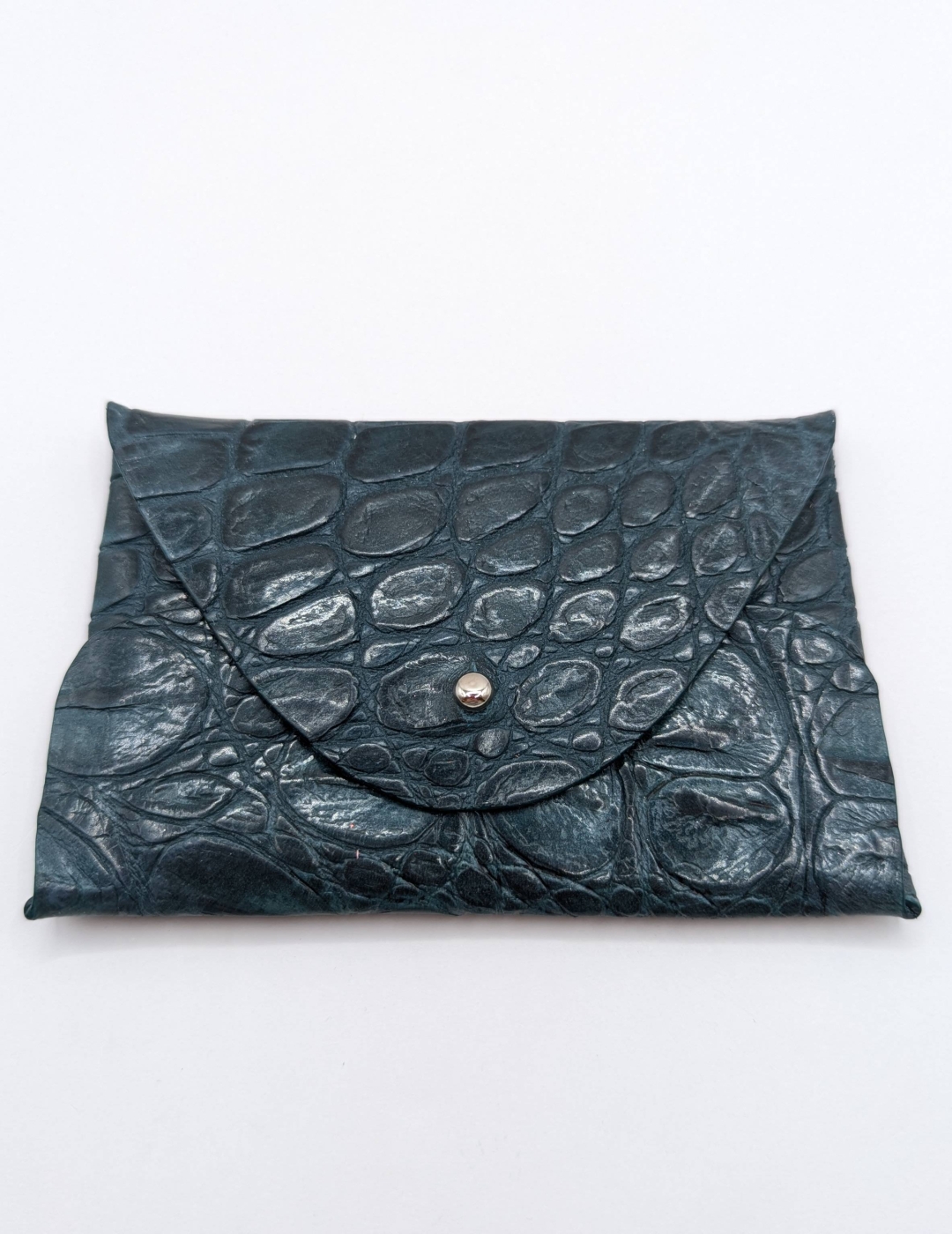 Porte-cartes Vert foncé imitation crocodile