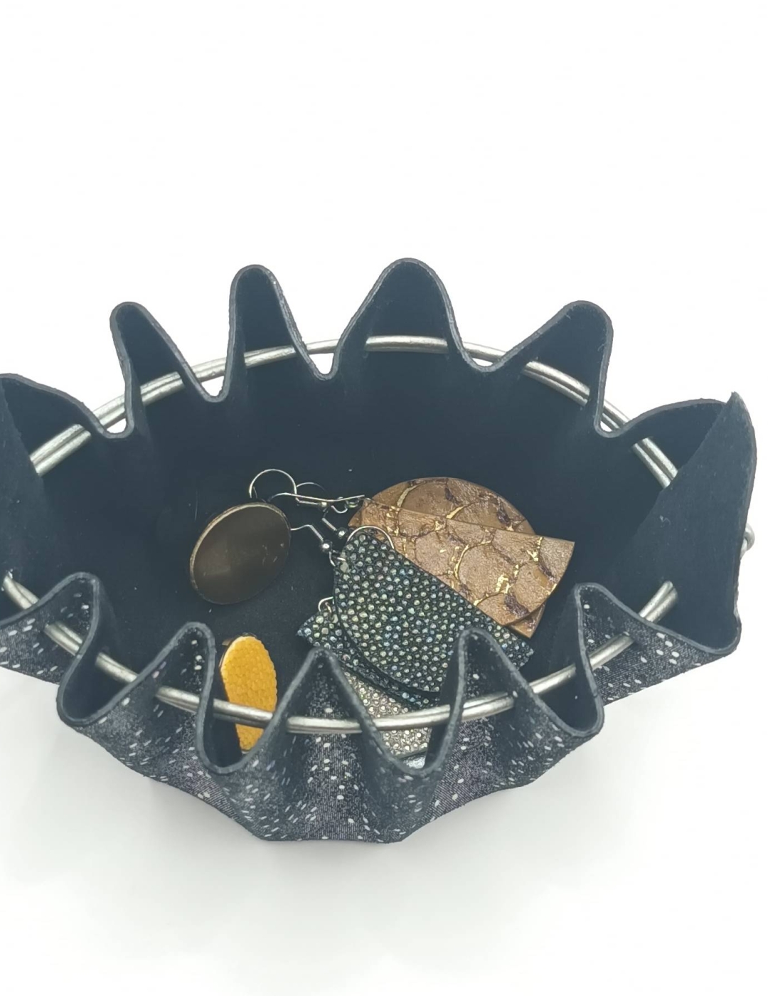 Grande bourse Gris foncé Pailleté