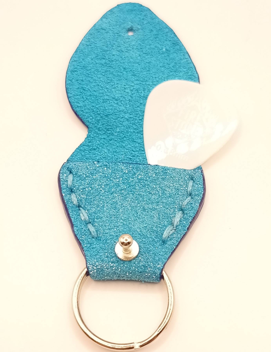 Étui à médiator Bleu pailleté