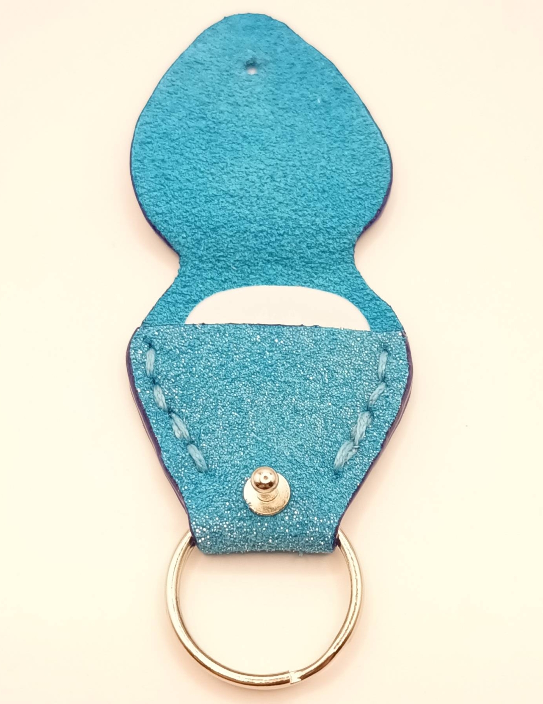 Étui à médiator Bleu pailleté