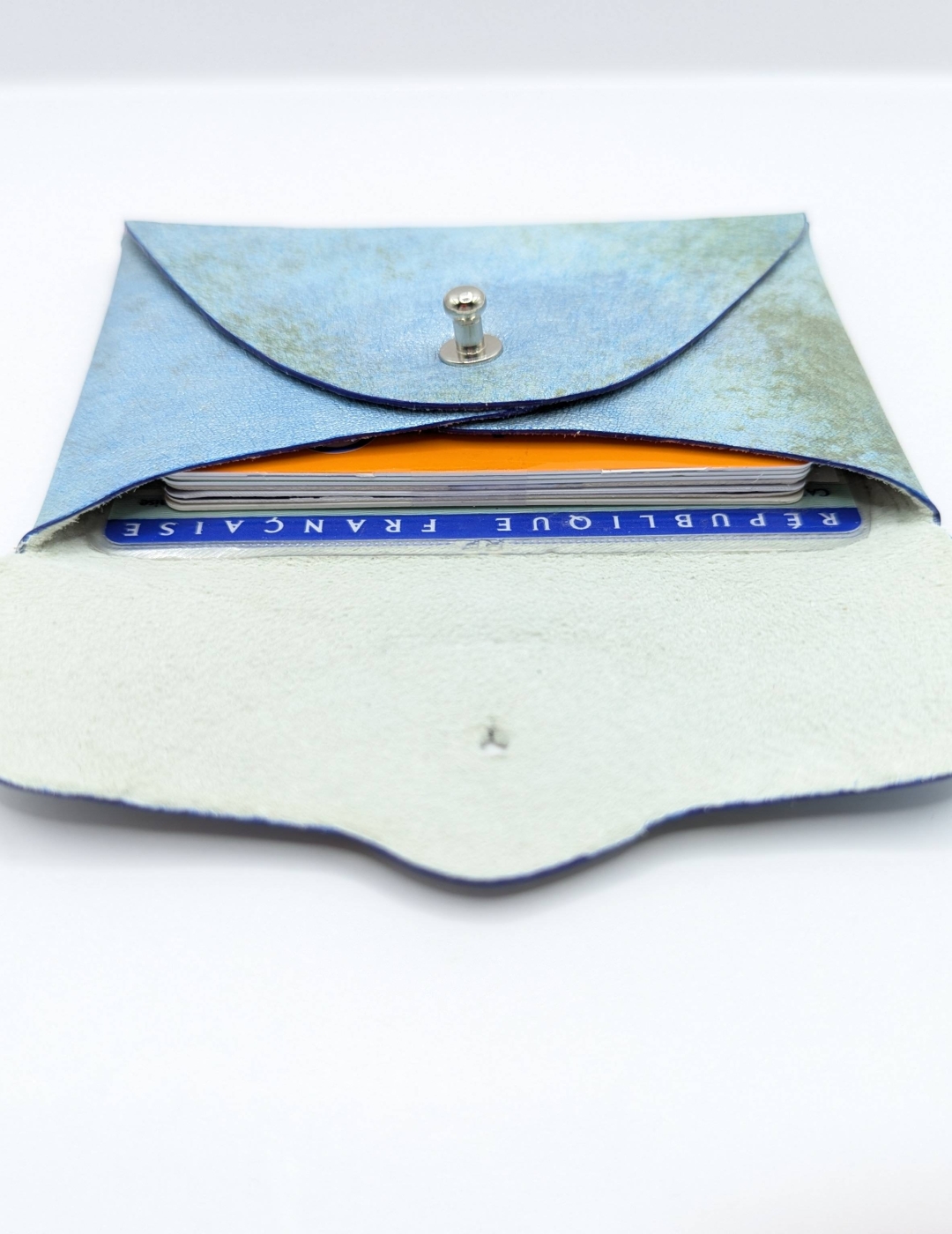 Porte-cartes Bleu gris