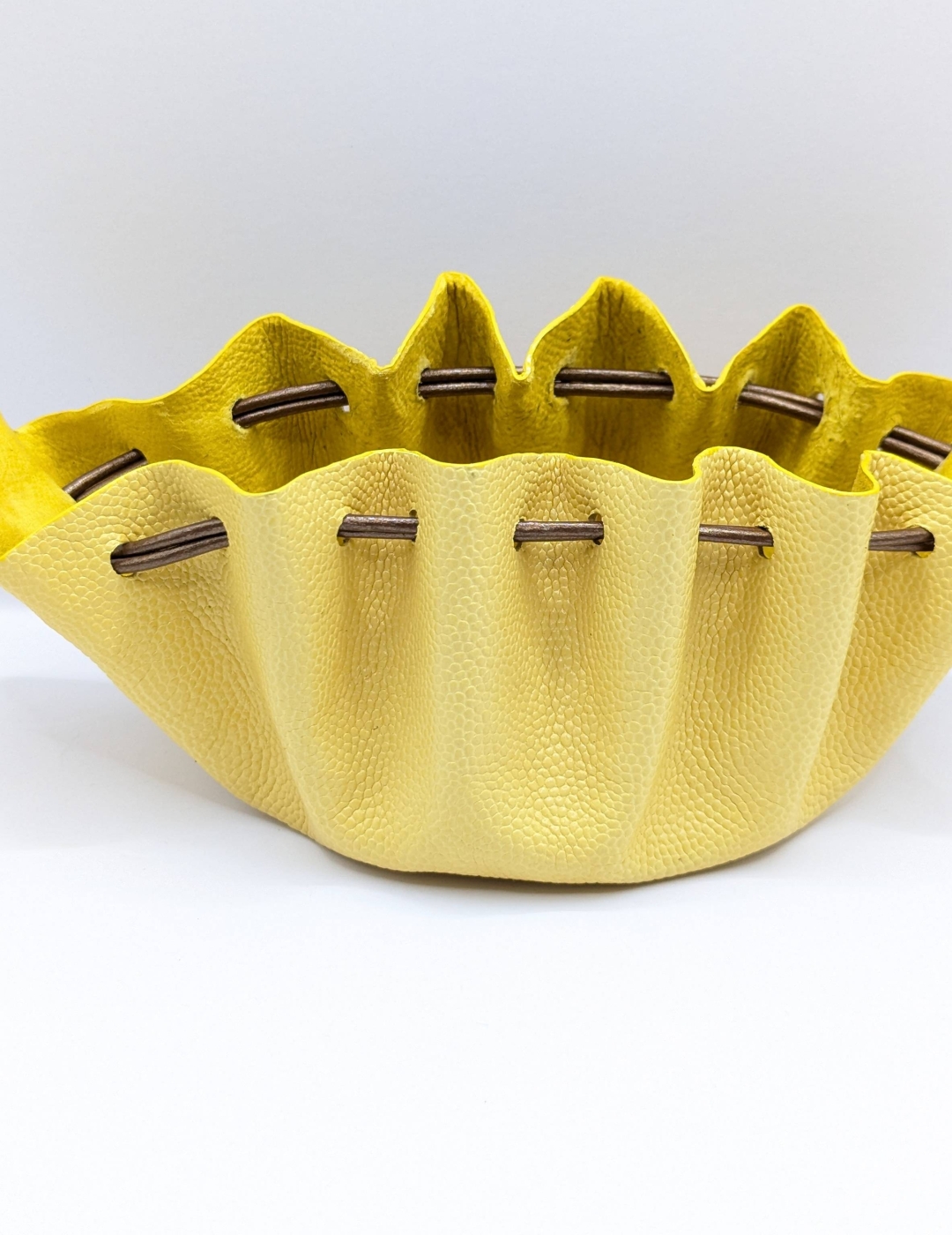 Grande bourse Jaune Grainé