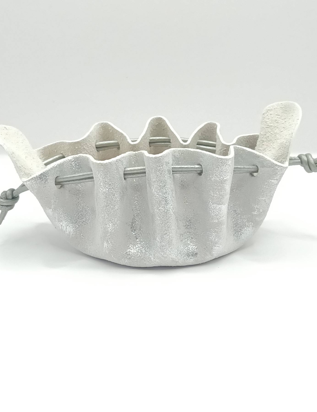 Petite bourse Blanc nuancé argent