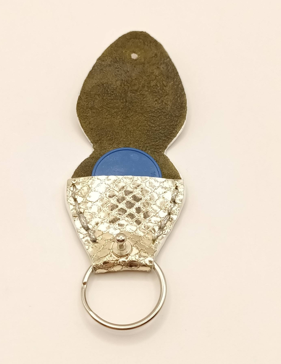 Étui à médiator Argenté doré imitation serpent