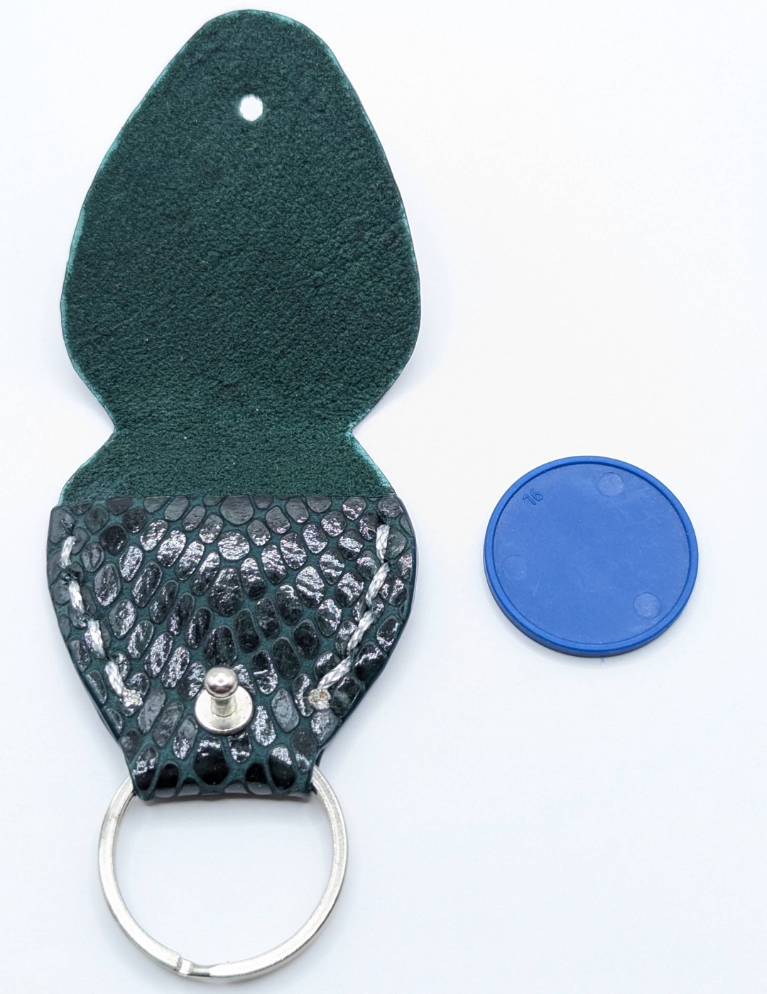 Étui à médiator Vert imitation serpent